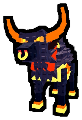 Flaming Bull, a pet in Steal an Egg