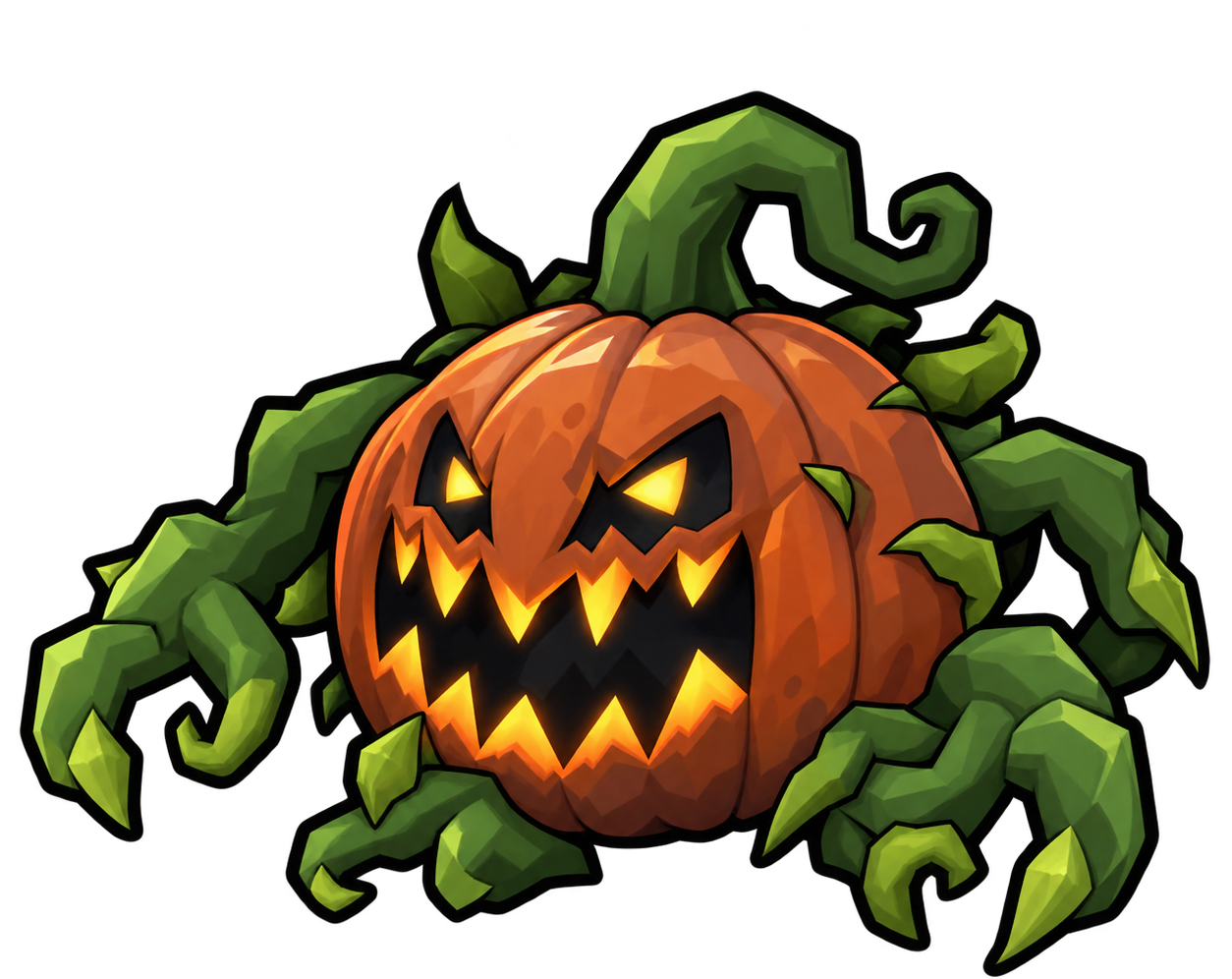 Pumpkin Fiend — Kürbiskreatur mit Rankenarmen