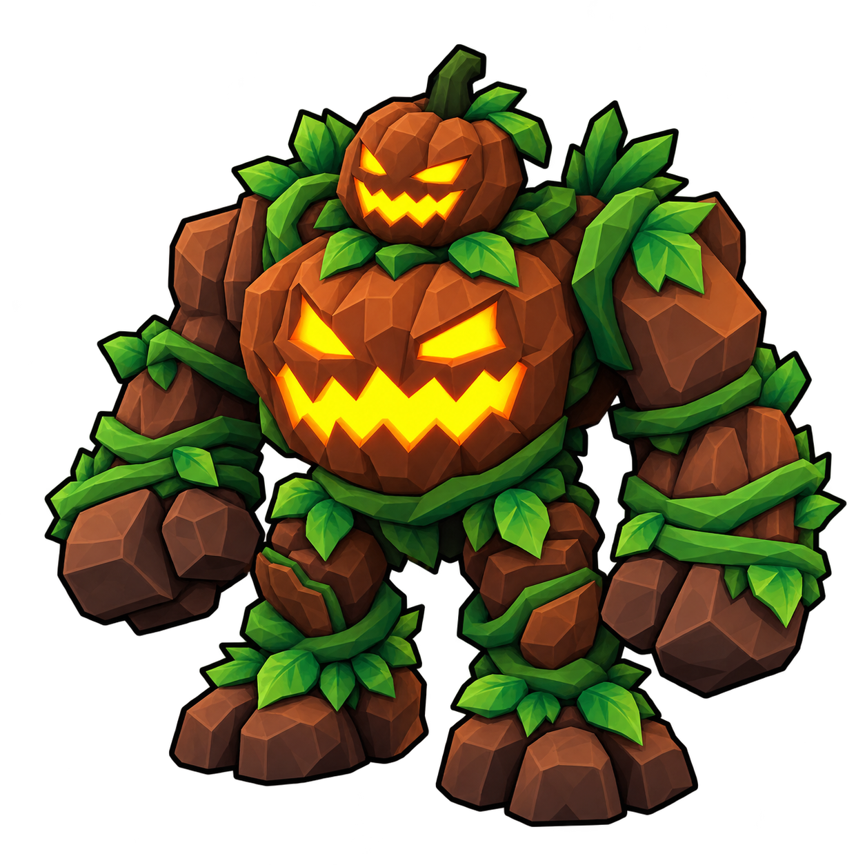 Pumpkin Golem — Kürbisgolem mit Ranken