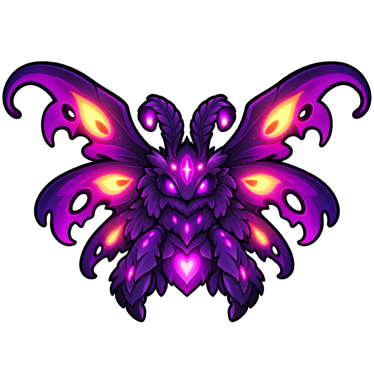 Vespera — purple moth-like creature with patterned wings